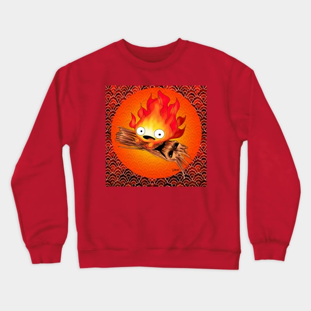 the fire and the wood, the lovely friendship Crewneck Sweatshirt by jorge_lebeau